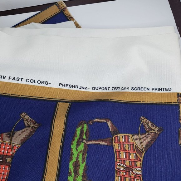 Vintage 5th Avenue Designs Horse Fabric Dupont Teflon Preshrunk 1984 - Picture 5 of 11